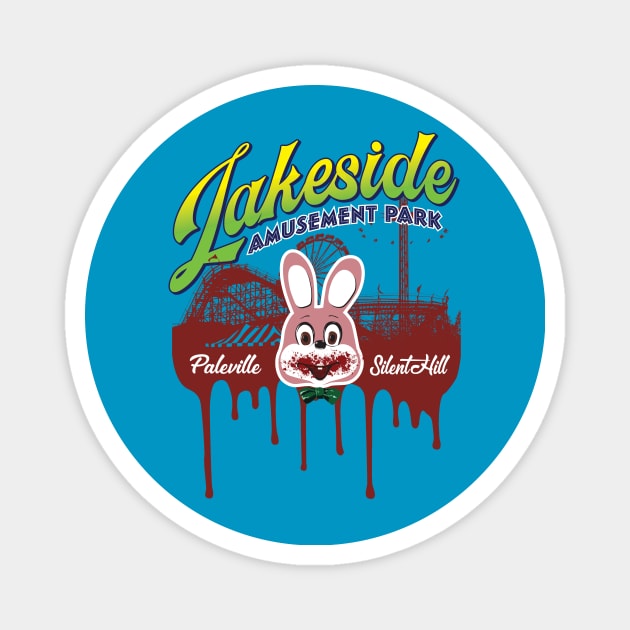 Lakeside Amusement Park Magnet by MindsparkCreative